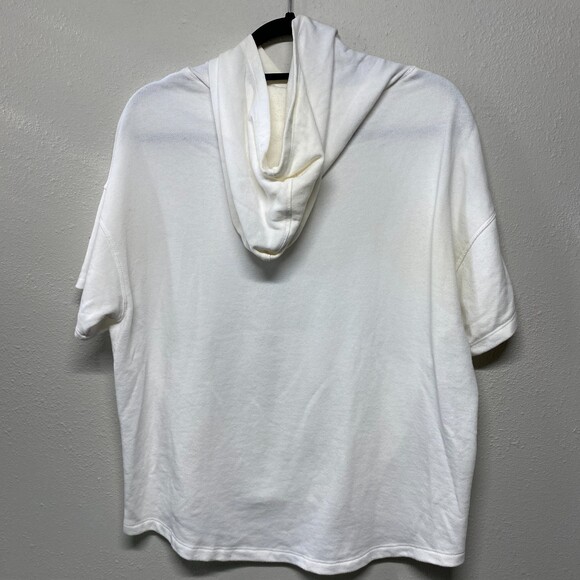 Fabletics Hadley Hi-Low Now Now Now White Pullover Hoodie Size Small - Picture 2 of 8